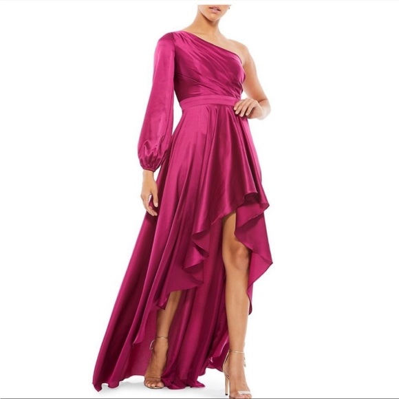 Mac Duggal leena High-Low One-Shoulder Gown size 10 - Picture 8 of 9